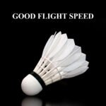 premium goose feather shuttlecock – tournament grade with full natural cork head