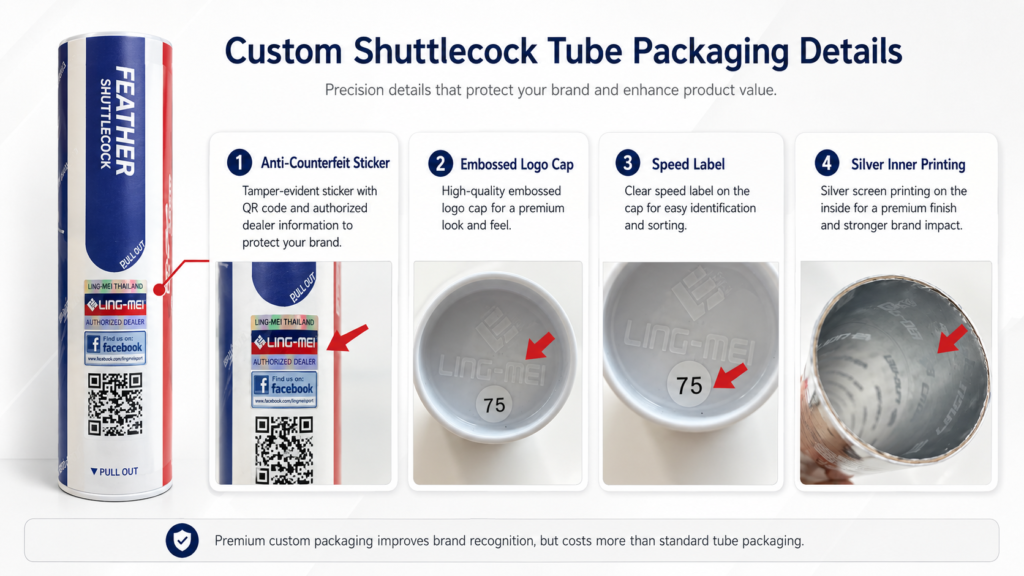 custom shuttlecock packaging
